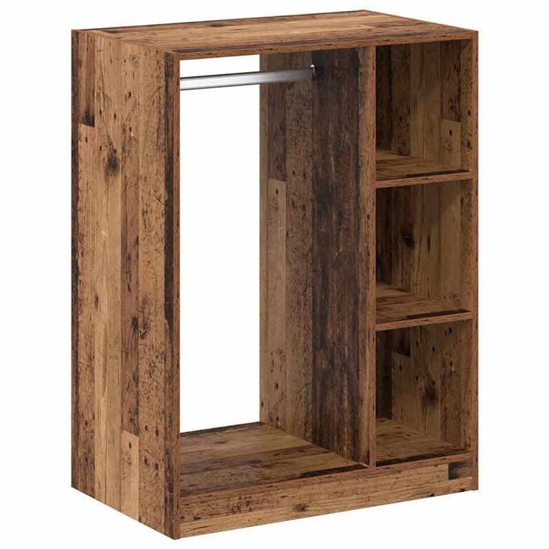 Afbeelding laden in galerijviewer, Vidaxl kledingkast met plank met opslag oudhout 77 x 48 x 102 cm