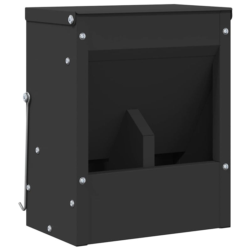 Afbeelding laden in galerijviewer, Vidaxl konijnenvoer zwart 20 x 12,5 x 25 cm koudgewalst staal