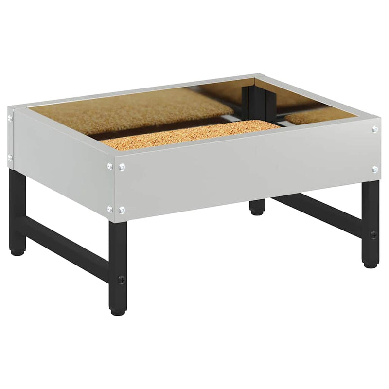 Afbeelding laden in galerijviewer, Vidaxl vogeleter zilver 80 x 28 x 13.5 cm gegalvaniseerd staal