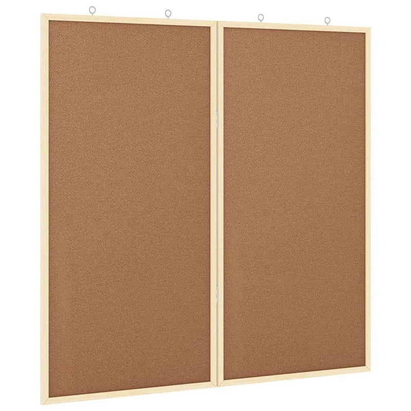 Afbeelding laden in galerijviewer, Vidaxl bulletinbord bruin 80 x 80 x 1.4 cm massief grenenhout