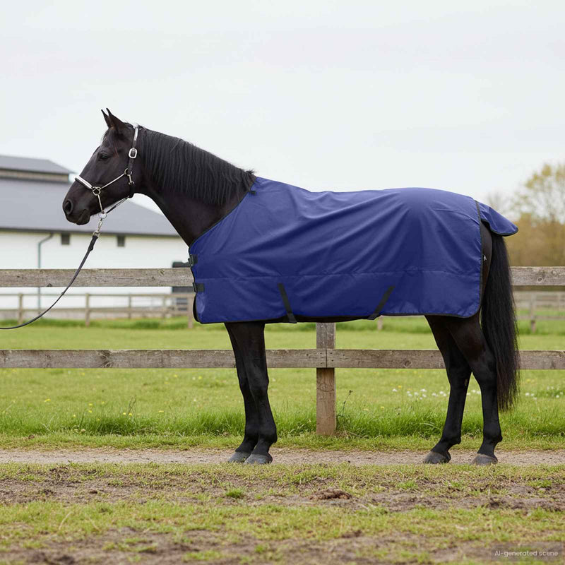 Chargez l'image dans la visionneuse de la galerie, Vidaxl paardendeken donkergroen en zwart 165 cm polyester
