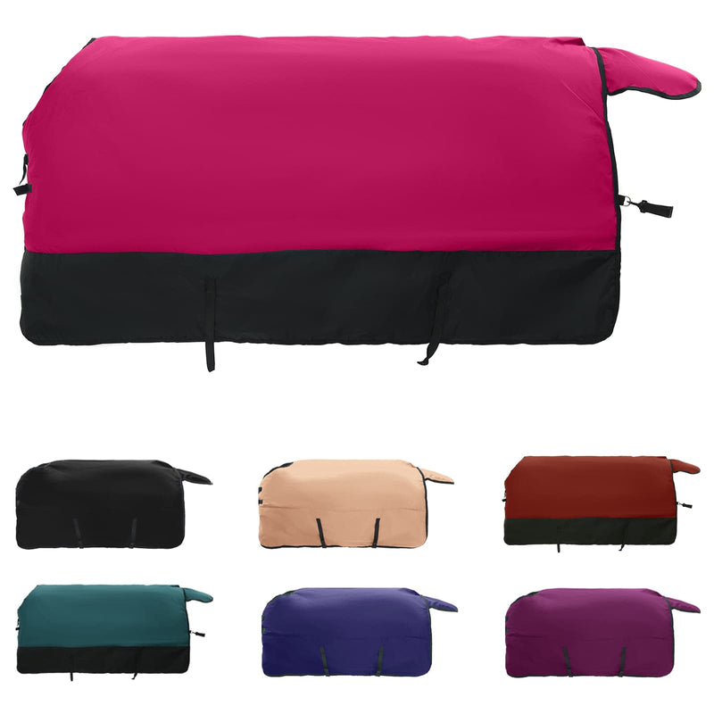 Chargez l'image dans la visionneuse de la galerie, Vidaxl paardendeken roze en zwart 85 cm polyester