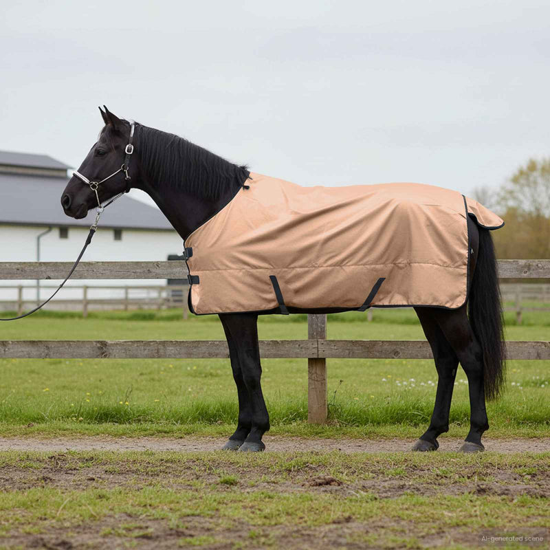 Chargez l'image dans la visionneuse de la galerie, Vidaxl paardendeken cappuccino 105 cm polyester