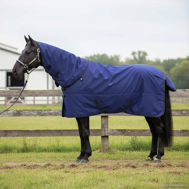Chargez l'image dans la visionneuse de la galerie, Vidaxl paardendeken donkergroen en zwart 105 cm polyester