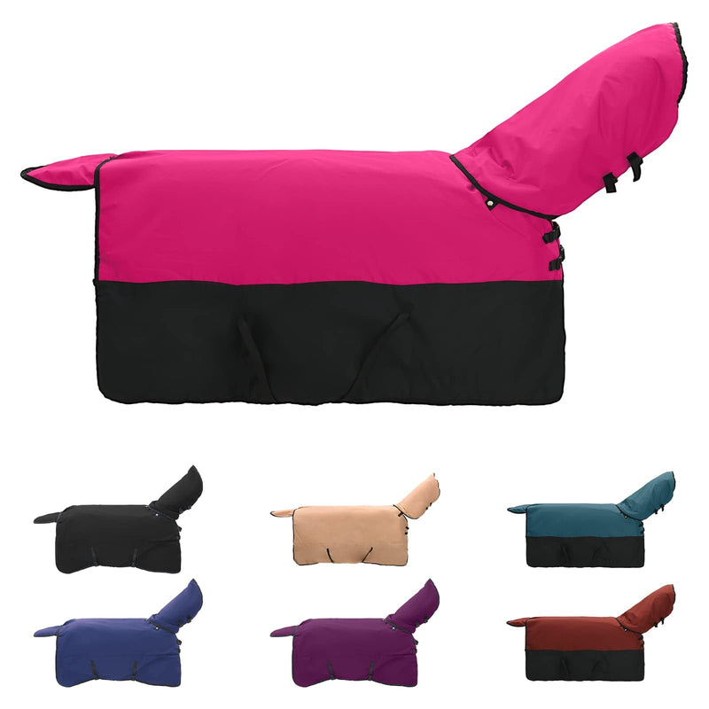 Chargez l'image dans la visionneuse de la galerie, Vidaxl paardendeken roze en zwart 85 cm polyester