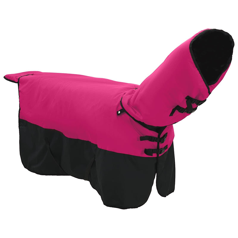 Chargez l'image dans la visionneuse de la galerie, Vidaxl paardendeken roze en zwart 125 cm polyester