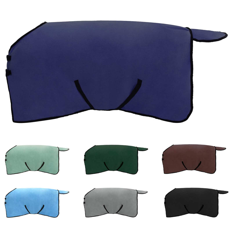 Chargez l'image dans la visionneuse de la galerie, Vidaxl paardendeken marineblauw polyester