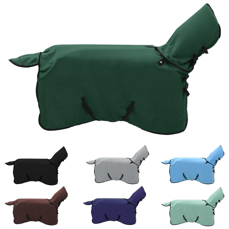 Chargez l'image dans la visionneuse de la galerie, Vidaxl paardendeken volledig donkergroen polyester