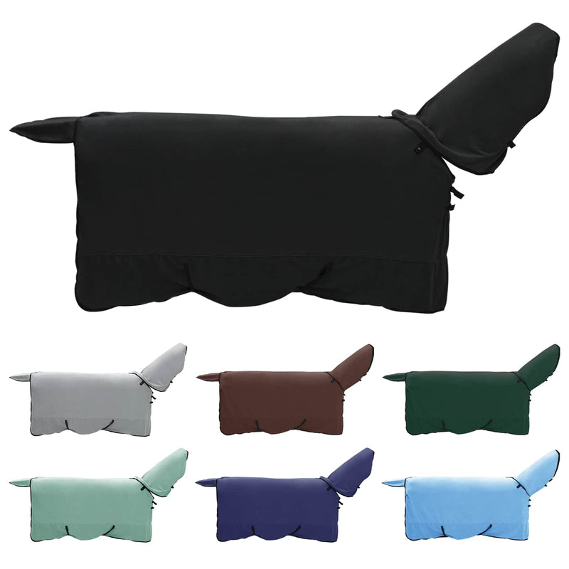 Chargez l'image dans la visionneuse de la galerie, Vidaxl paardendeken zwart polyester