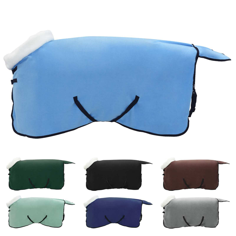 Afbeelding laden in galerijviewer, Vidaxl paardendeken volledige aqua 105 cm polar fleece
