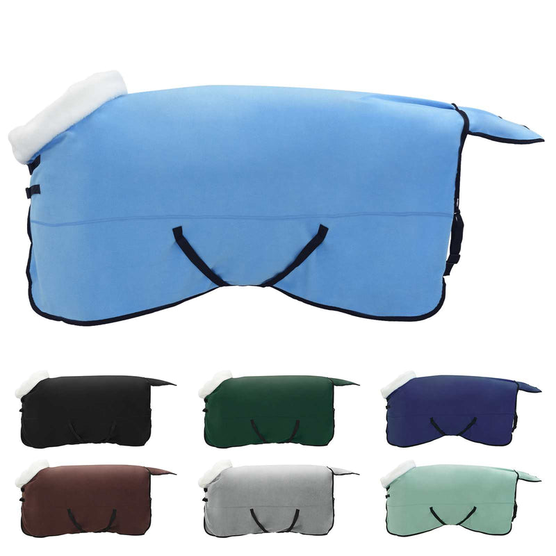 Chargez l'image dans la visionneuse de la galerie, Vidaxl paardendeken volledige aqua 145 cm polar fleece