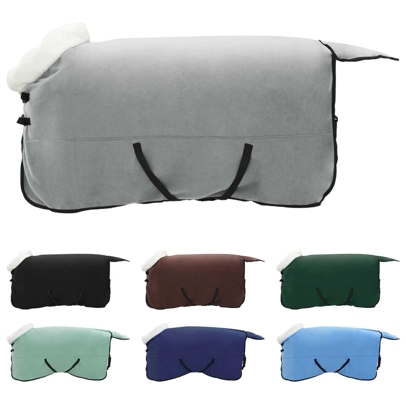 Chargez l'image dans la visionneuse de la galerie, Vidaxl paardendeken volledig donkergroen 165 cm polar fleece