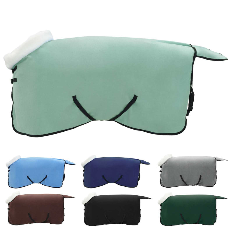 ギャラリービューアに画像をロードする, Vidaxl paardendeken volledig donkergroen 85 cm polar fleece