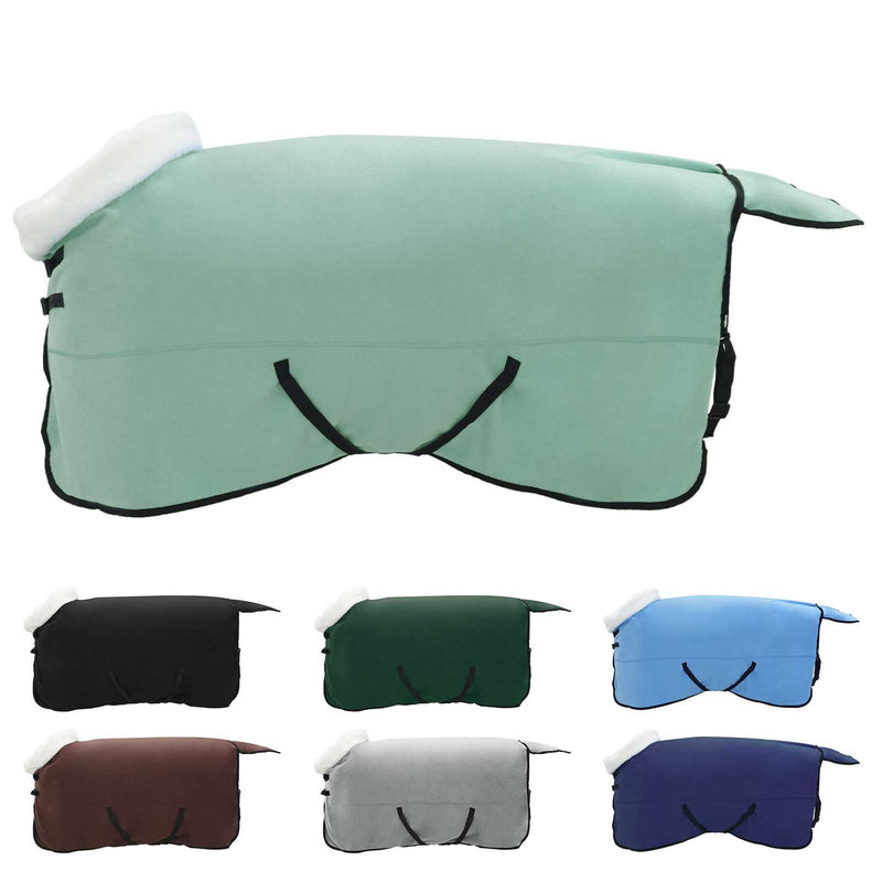ギャラリービューアに画像をロードする, Vidaxl paardendeken volledig donkergroen 155 cm polar fleece