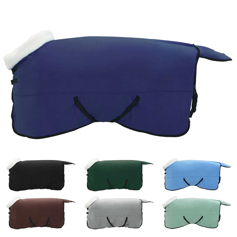 Chargez l'image dans la visionneuse de la galerie, Vidaxl paardendeken marineblauw 135 cm polar fleece