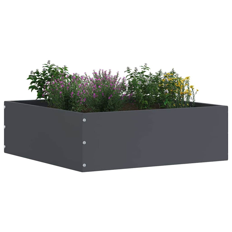 Chargez l'image dans la visionneuse de la galerie, Vidaxl tuinrand 6 pcs antraciet 40 x 40 x 13 cm staal