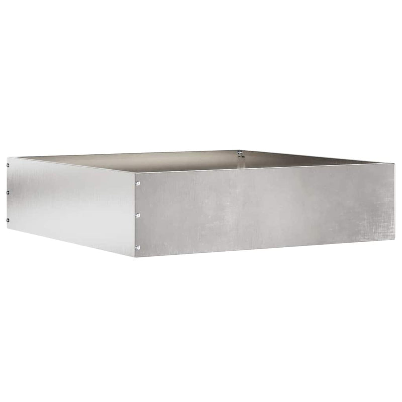 Chargez l'image dans la visionneuse de la galerie, Vidaxl tuinrand zilver 50 x 50 x 13 cm roestvrij staal