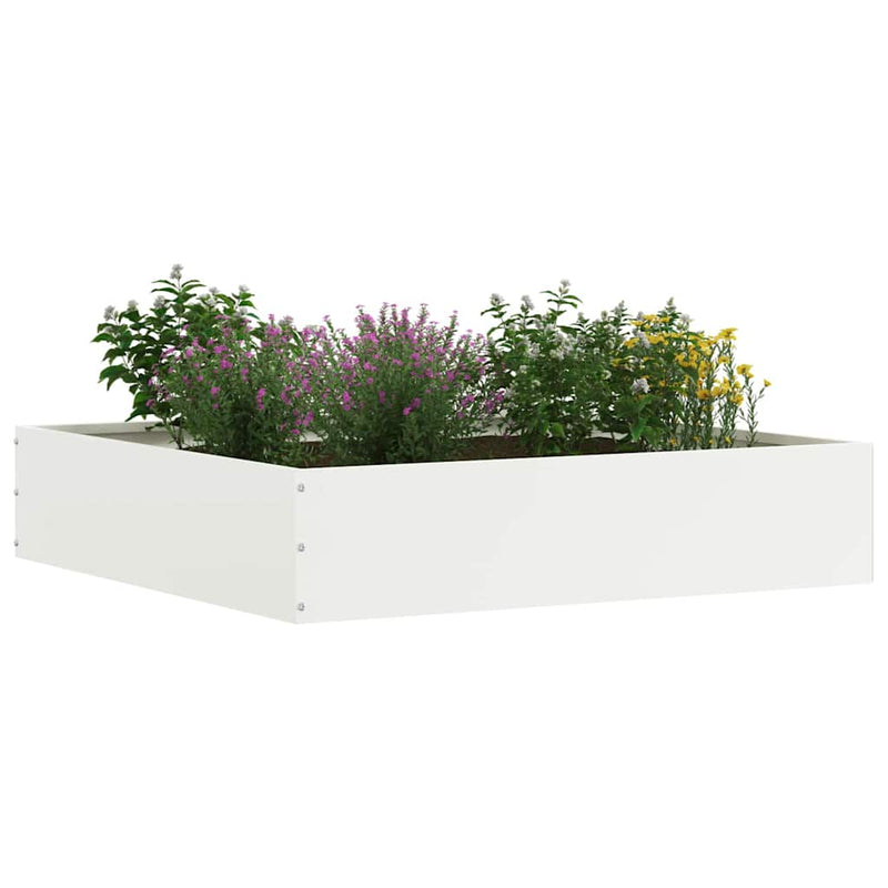 Chargez l'image dans la visionneuse de la galerie, Vidaxl tuinrand 6 pcs wit 60 x 60 x 13 cm staal