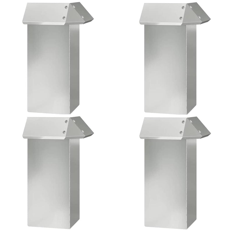 Afbeelding laden in galerijviewer, Vidaxl slakkenhekje 4 pcs zilver 13,5 x 13,5 x 25 cm