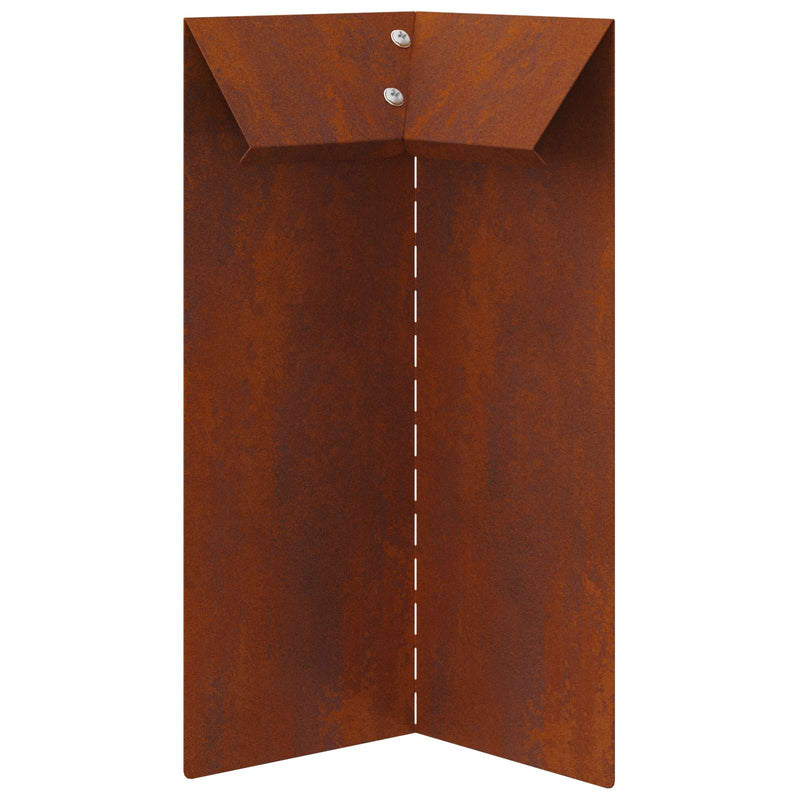 Afbeelding laden in galerijviewer, Vidaxl slakkenhekje 4 pcs roestig 10 x 10 x 25 cm cortenstaal
