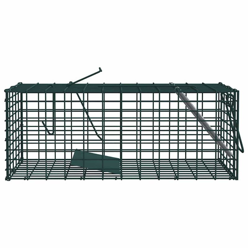 Afbeelding laden in galerijviewer, Vidaxl dierenvallen groen 31 x 13 x 12cm staal