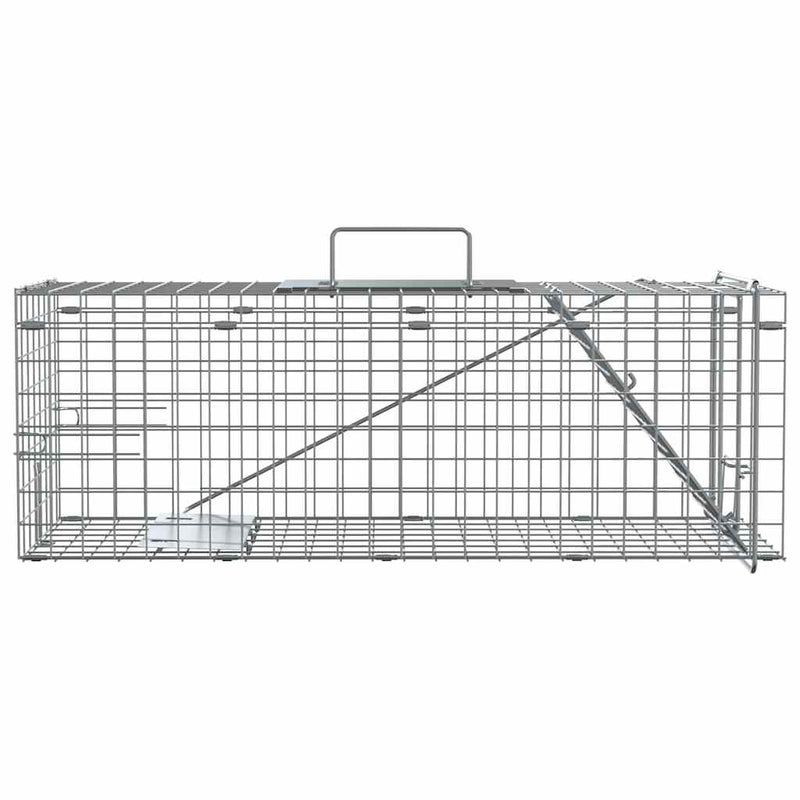 Afbeelding laden in galerijviewer, Vidaxl dierenvallen antraciet 61 x 20 x 21,5 cm staal