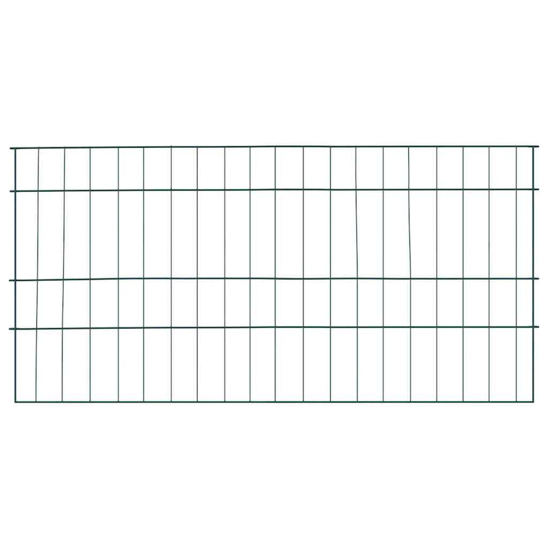 Afbeelding laden in galerijviewer, Vidaxl vijverhekken set 5 pcs groen 100 x 50 cm staal