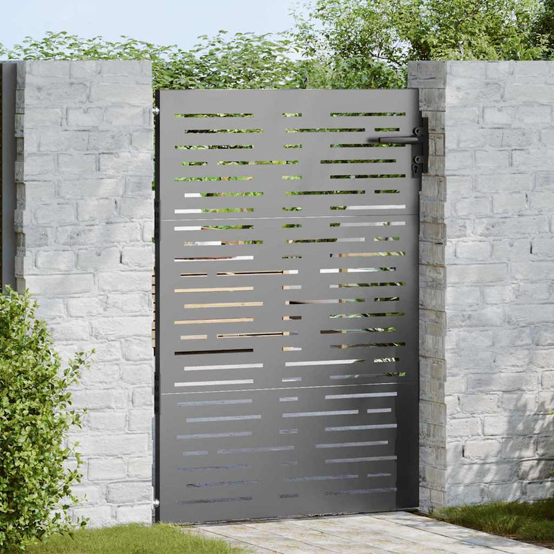 ギャラリービューアに画像をロードする, Vidaxl tuinpoort met slot zwart 85 x 150 cm poedergecoat staal