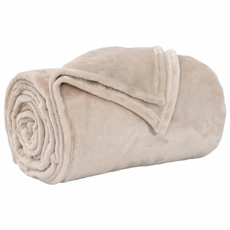 ギャラリービューアに画像をロードする, Vidaxl gooi deken beige 130 x 150 cm fleece