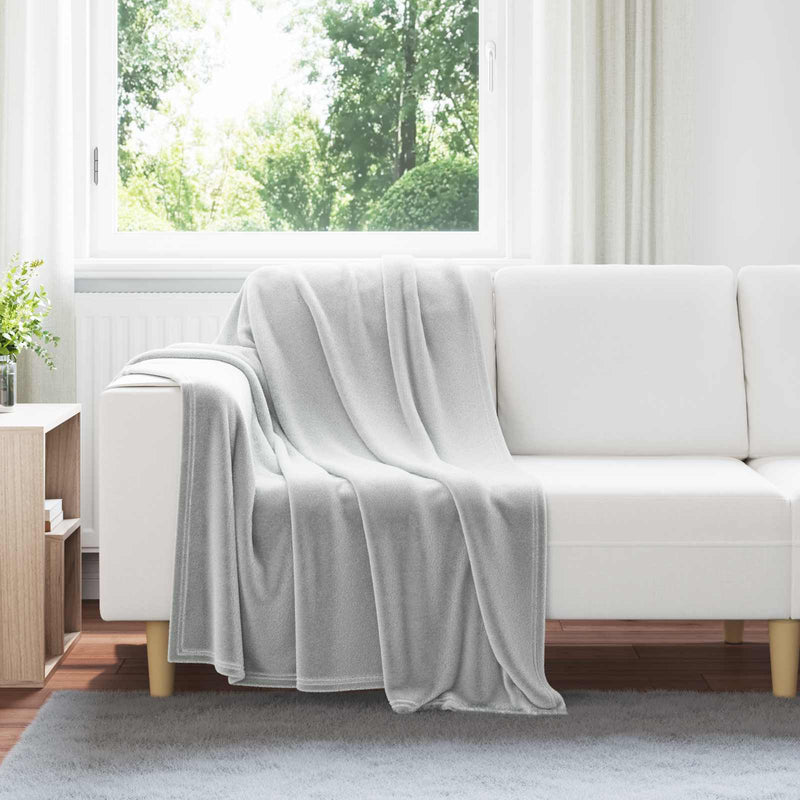 Chargez l'image dans la visionneuse de la galerie, Vidaxl gooi deken grijs 130 x 150 cm fleece