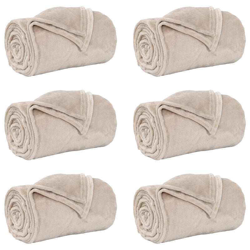 ギャラリービューアに画像をロードする, Vidaxl kleden 6 pcs beige 130 x 150 cm fleece