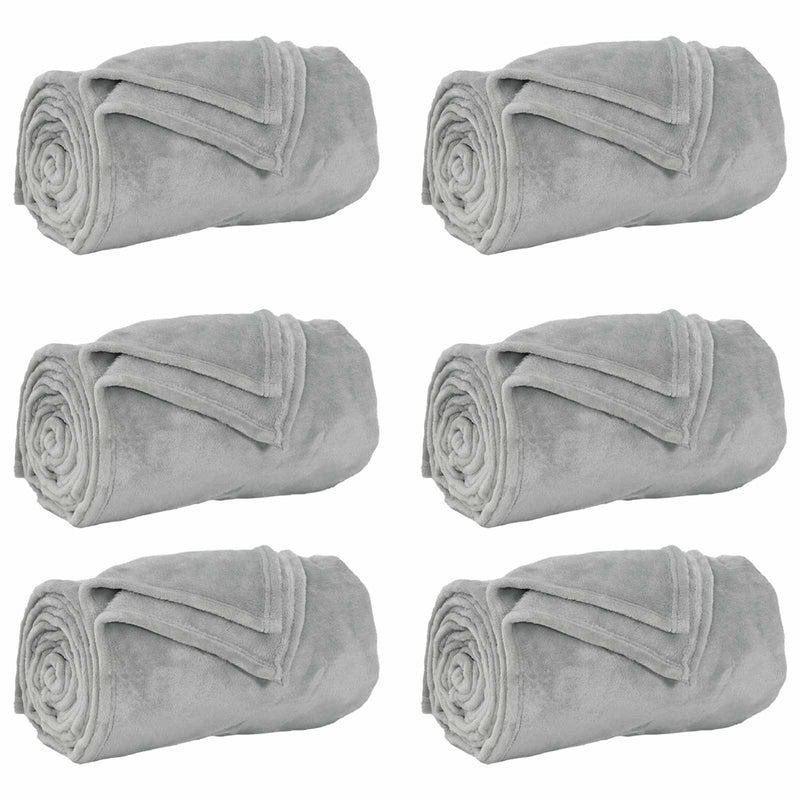 Afbeelding laden in galerijviewer, Vidaxl kleden 6 pcs grijs 240 x 270 cm fleece