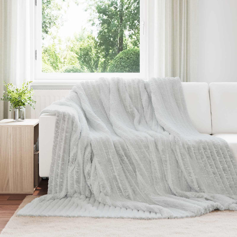 Afbeelding laden in galerijviewer, Vidaxl gooi deken grijs 270 x 240 cm fleece