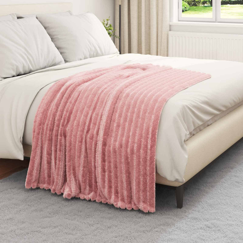 Afbeelding laden in galerijviewer, Vidaxl gooi deken roze 150 x 130 cm fleece