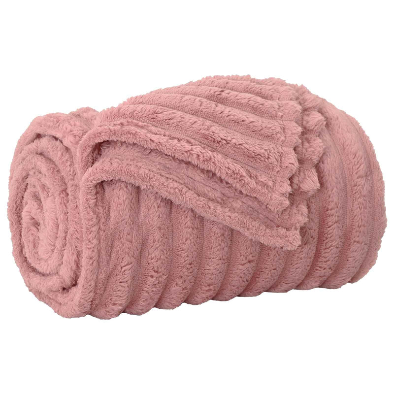 Afbeelding laden in galerijviewer, Vidaxl gooi deken roze 240 x 220 cm fleece