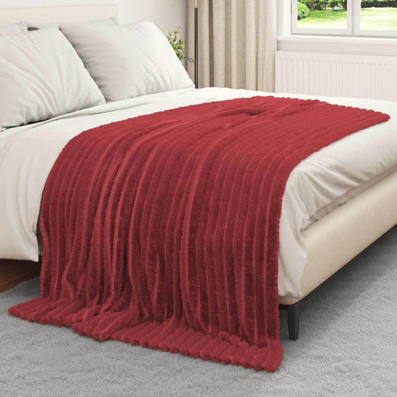 ギャラリービューアに画像をロードする, Vidaxl kleden 6 pcs bordeaux rood 200 x 150 cm fleece