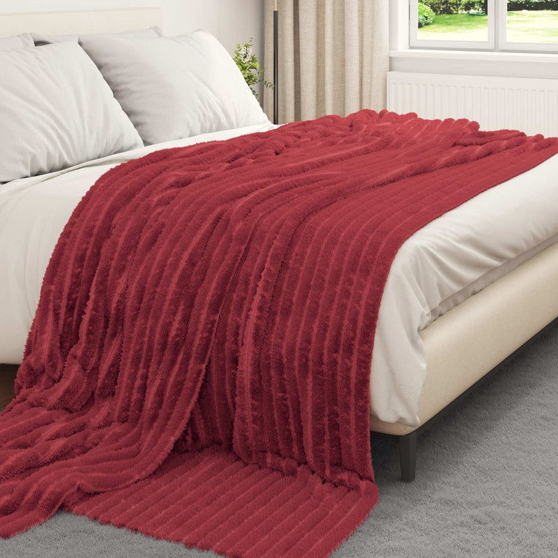 Chargez l'image dans la visionneuse de la galerie, Vidaxl kleden 6 pcs bordeaux rood 240 x 220 cm fleece