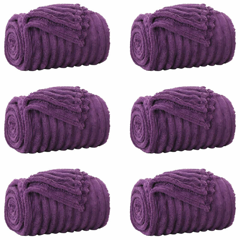 Afbeelding laden in galerijviewer, Vidaxl kleden 6 pcs paars 270 x 240 cm fleece