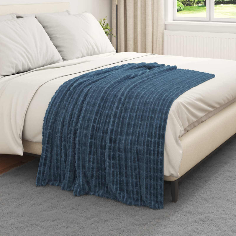 ギャラリービューアに画像をロードする, Vidaxl gooi deken marineblauw 150 x 130 cm fleece