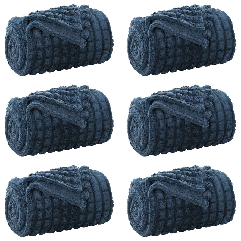 Afbeelding laden in galerijviewer, Vidaxl kleden 6 pcs marineblauw 150 x 130 cm fleece