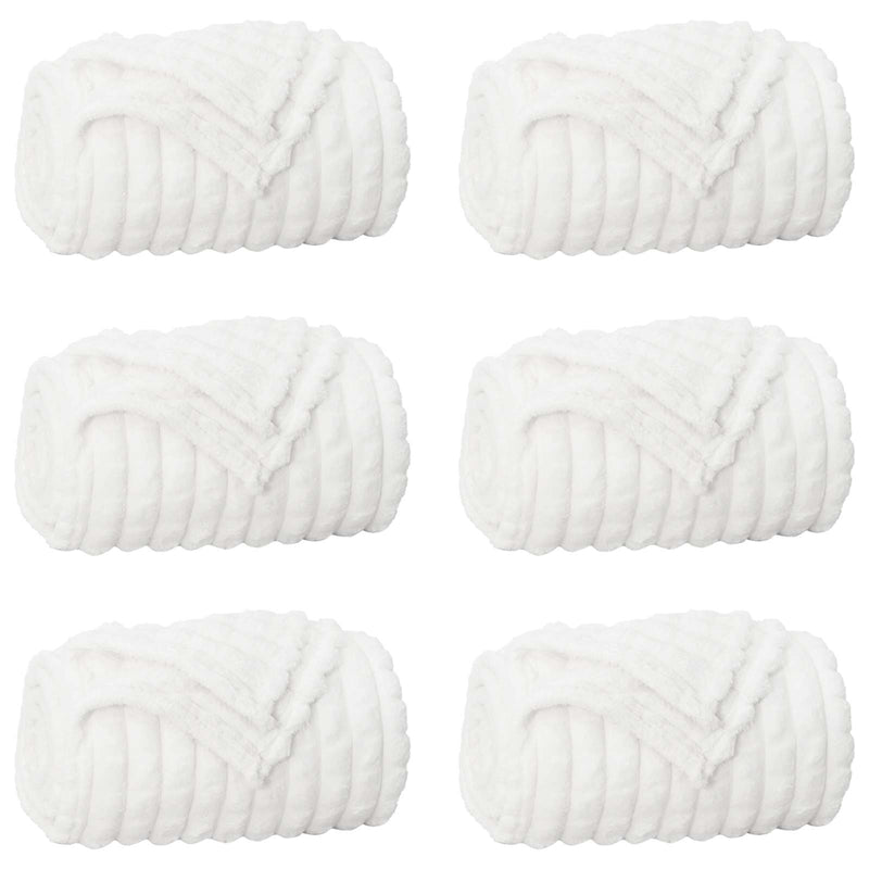 Chargez l'image dans la visionneuse de la galerie, Vidaxl kleden 6 pcs wit 270 x 240 cm fleece