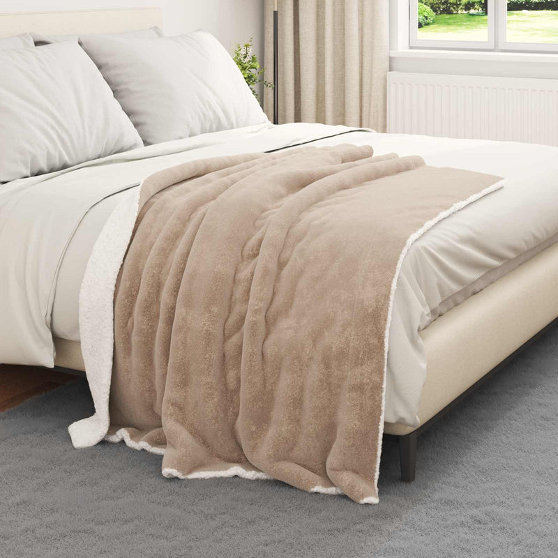 ギャラリービューアに画像をロードする, Vidaxl gooi deken kameel 130 x 150 cm fleece
