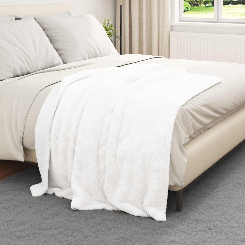 Afbeelding laden in galerijviewer, Vidaxl gooi deken wit 130 x 150 cm fleece