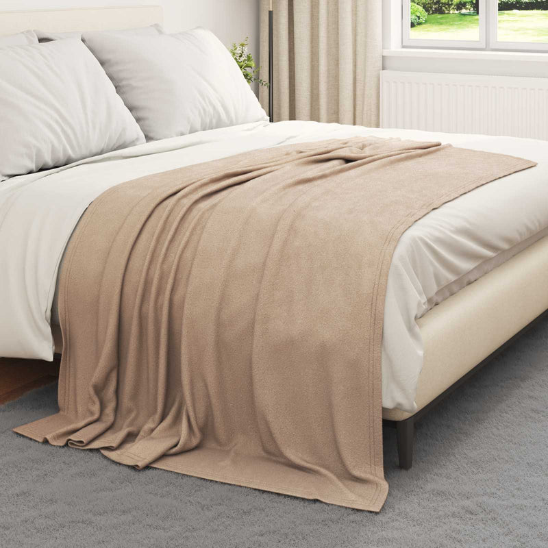 Afbeelding laden in galerijviewer, Vidaxl gooi deken kameel 200 x 150 cm fleece