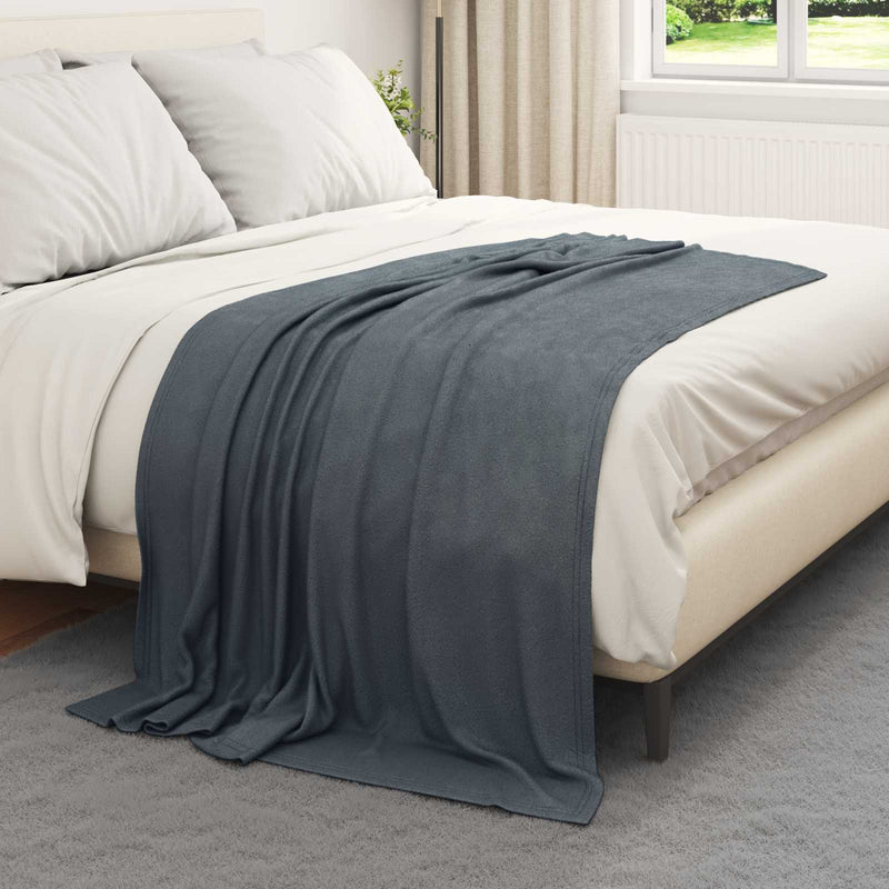 Afbeelding laden in galerijviewer, Vidaxl gooi deken donkergrijs 170 x 130 cm fleece