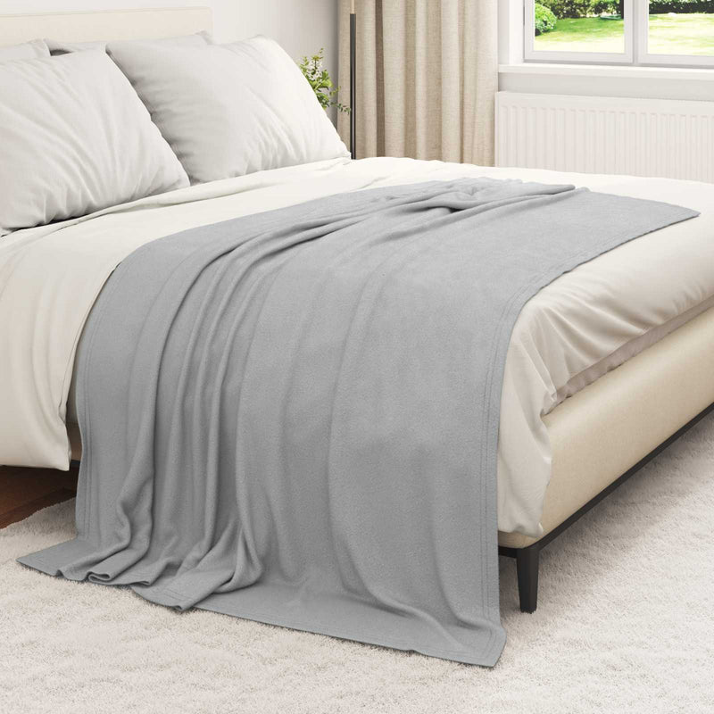Afbeelding laden in galerijviewer, Vidaxl gooi deken grijs 200 x 150 cm fleece