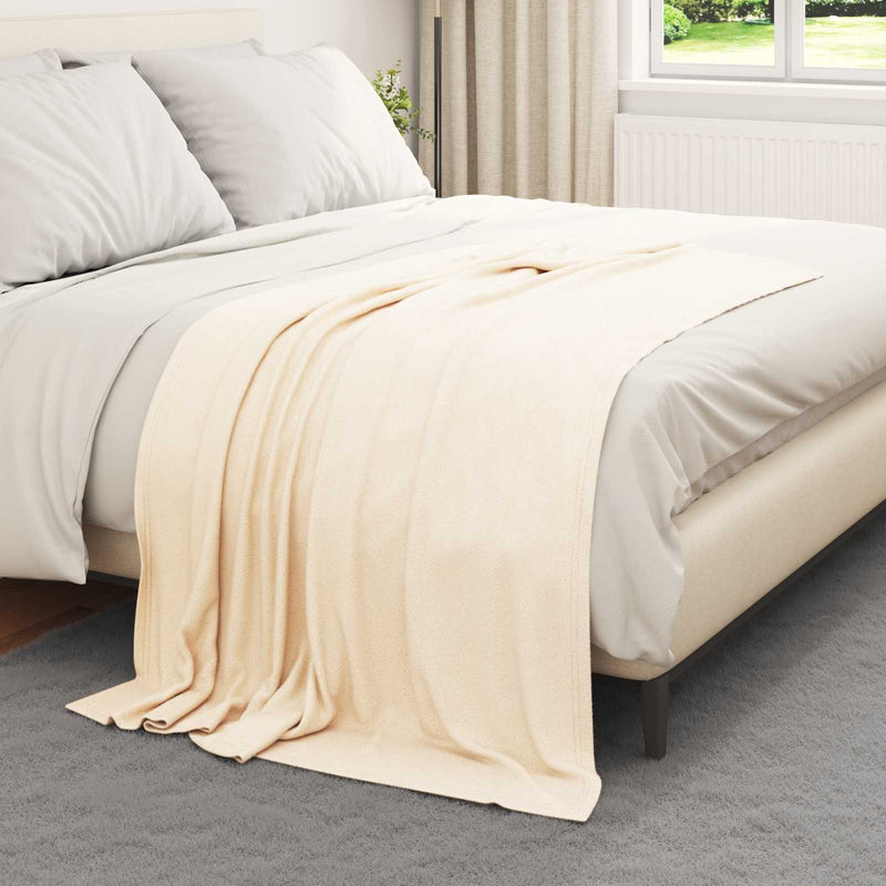 Afbeelding laden in galerijviewer, Vidaxl gooi deken crème 170 x 130 cm fleece