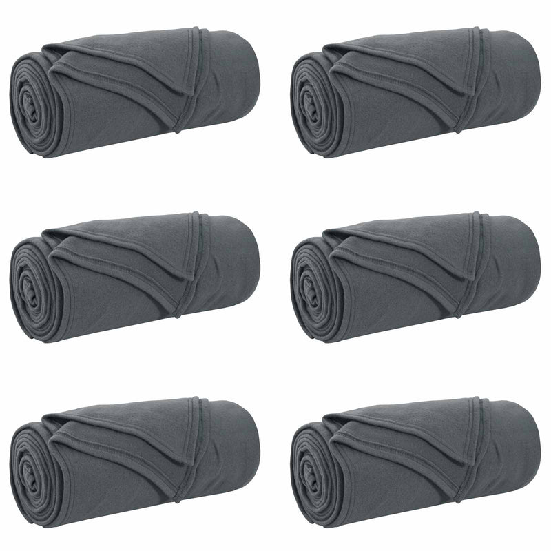 Chargez l'image dans la visionneuse de la galerie, Vidaxl kleden 6 pcs donkergrijs 200 x 150 cm fleece
