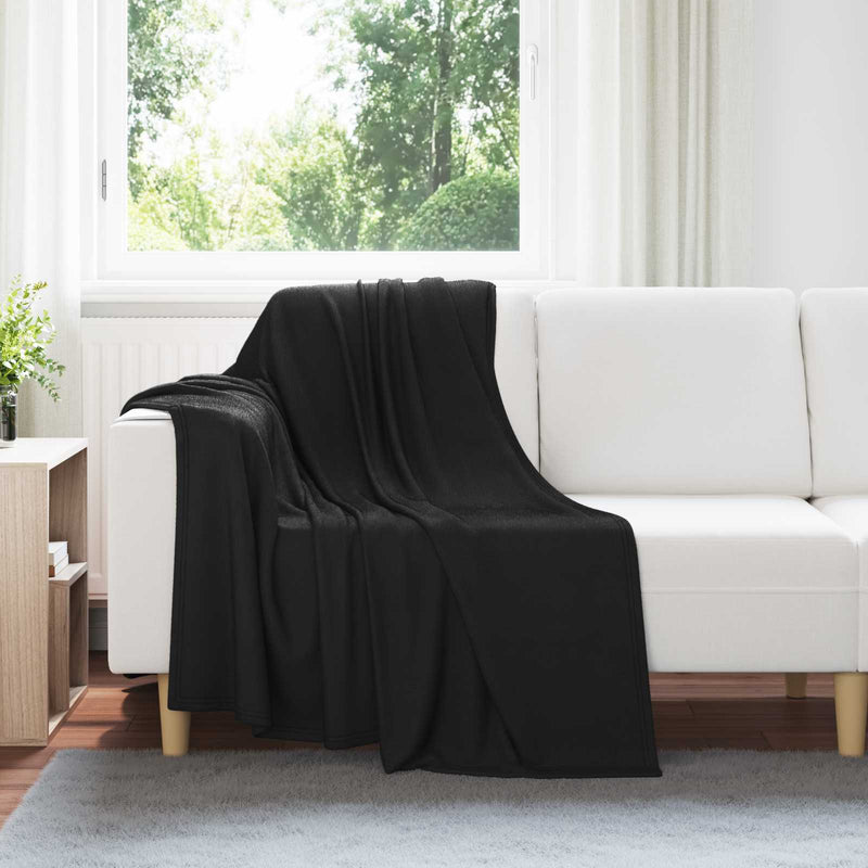 ギャラリービューアに画像をロードする, Vidaxl kleden 6 pcs zwart 170 x 130 cm fleece