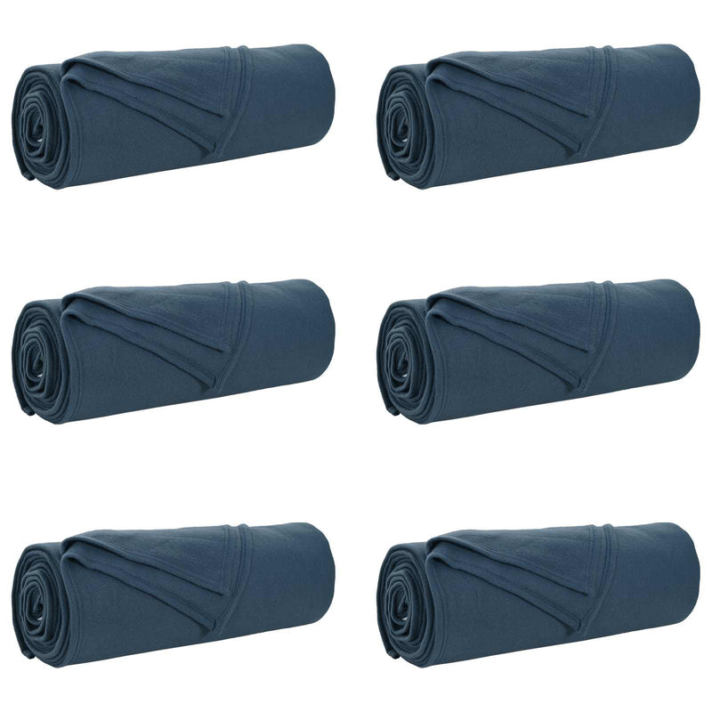 Chargez l'image dans la visionneuse de la galerie, Vidaxl kleden 6 pcs marineblauw 210 x 140 cm fleece